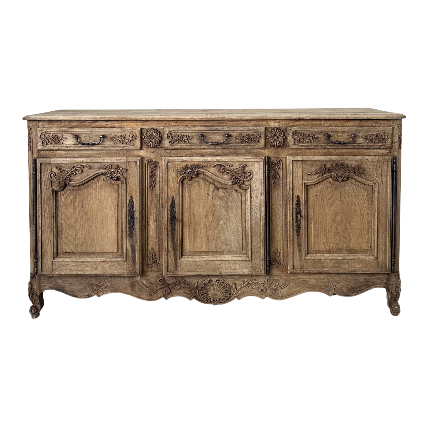 19th C. Louis XV Style Bleached Buffet