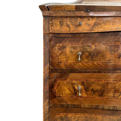 18th C. Walnut Urn Style Secretary Chest From Lombardy Italy