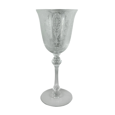 Vintage Tiffin 'Cherokee Rose' Crystal Goblets, Set of 8