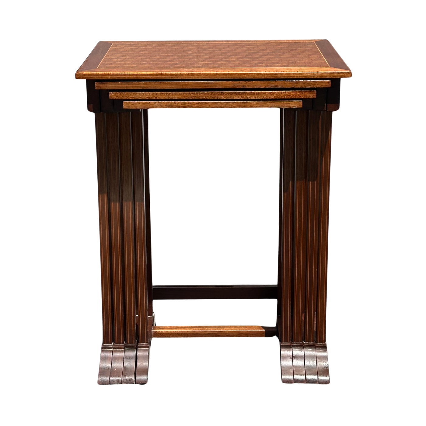 19th c. French Marquetry Nesting Tables