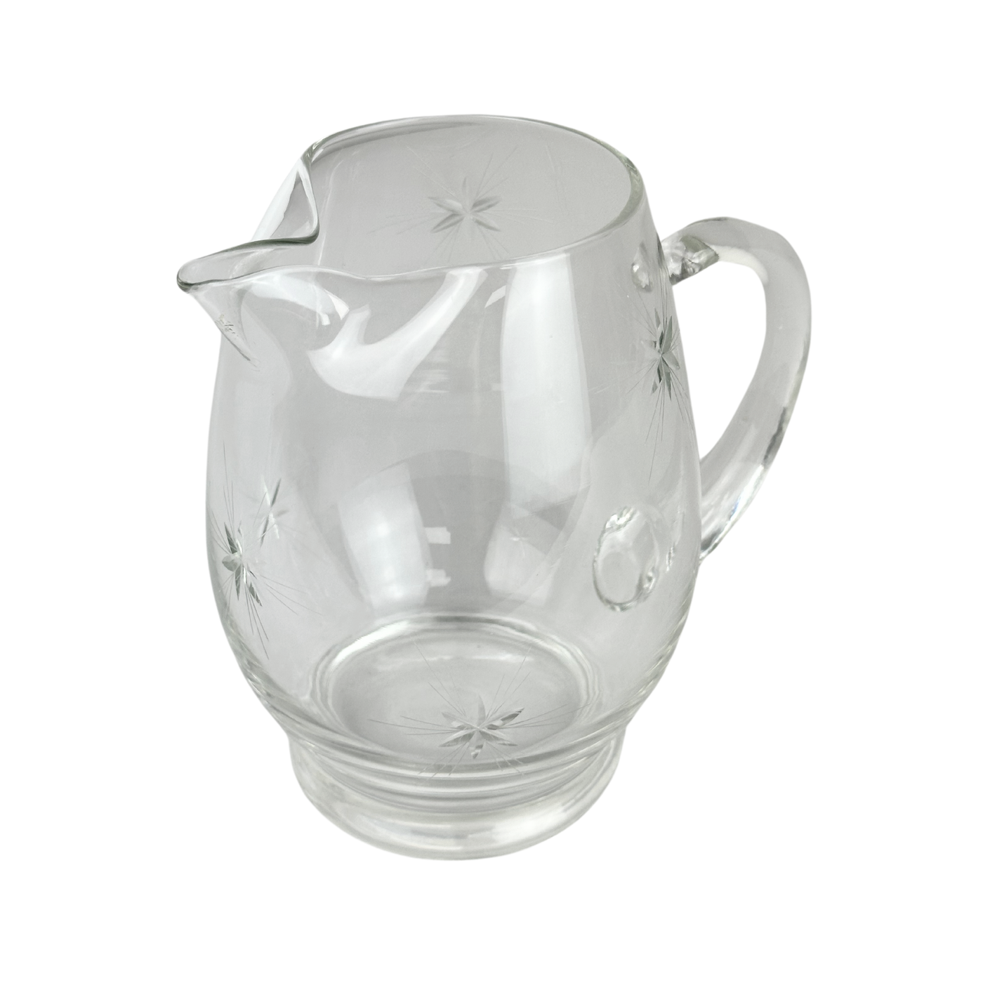 Vintage Etched Starburst Small Pitcher