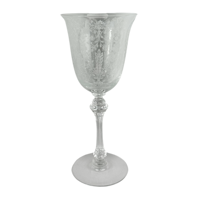 Vintage Tiffin 'Cherokee Rose' Crystal Goblets, Set of 8