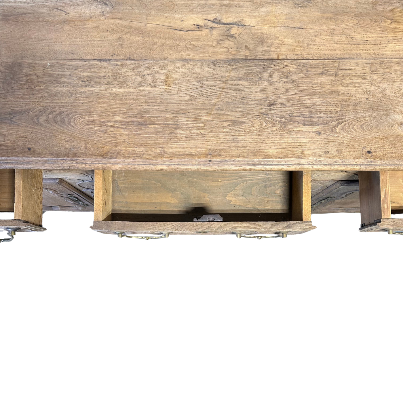 Mid 19th c. French Oak Sideboard with Intricate Carved Detail
