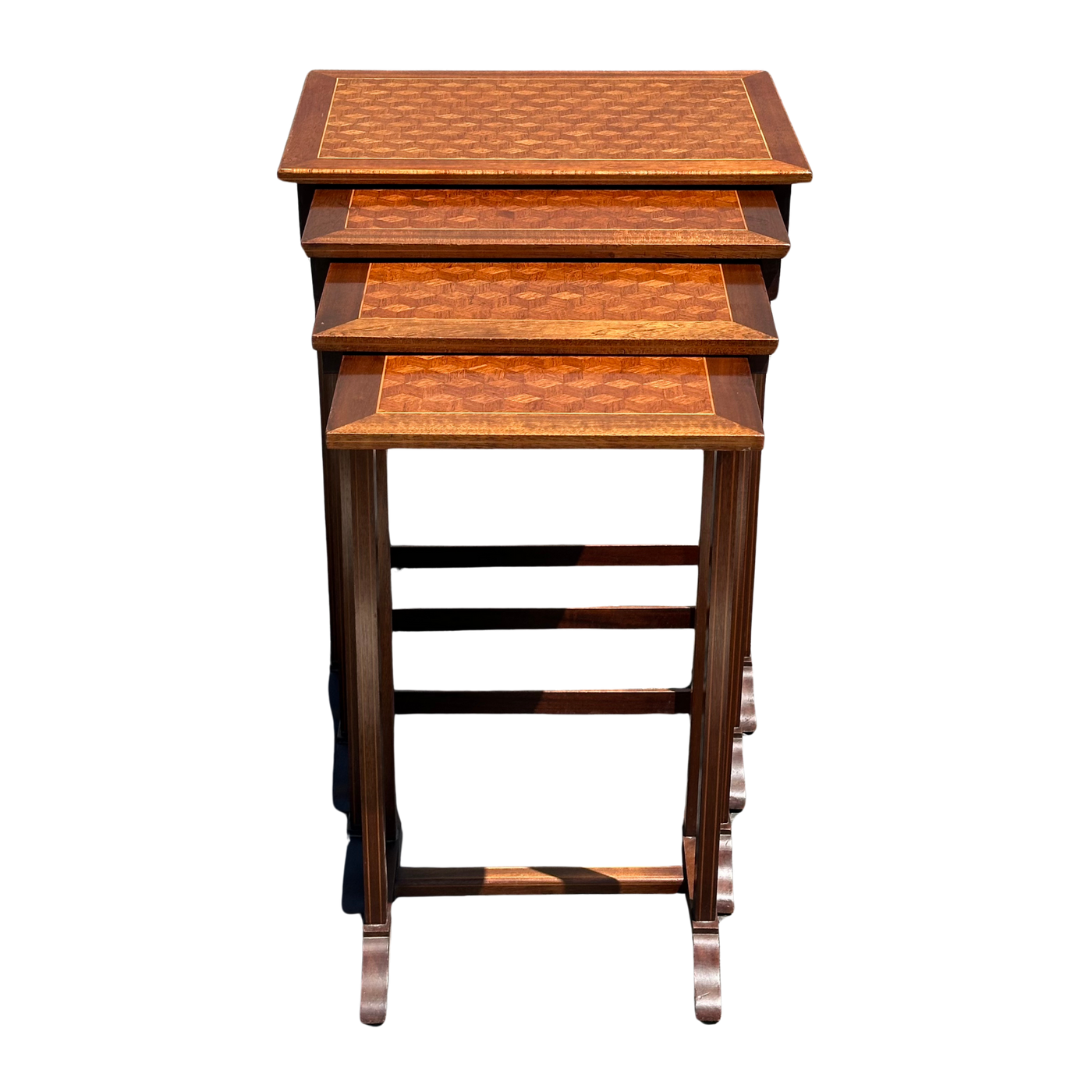 19th c. French Marquetry Nesting Tables