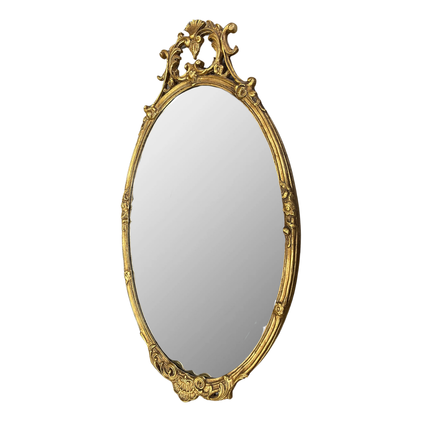 Vintage Friedman Brothers Gilded Oval Mirror