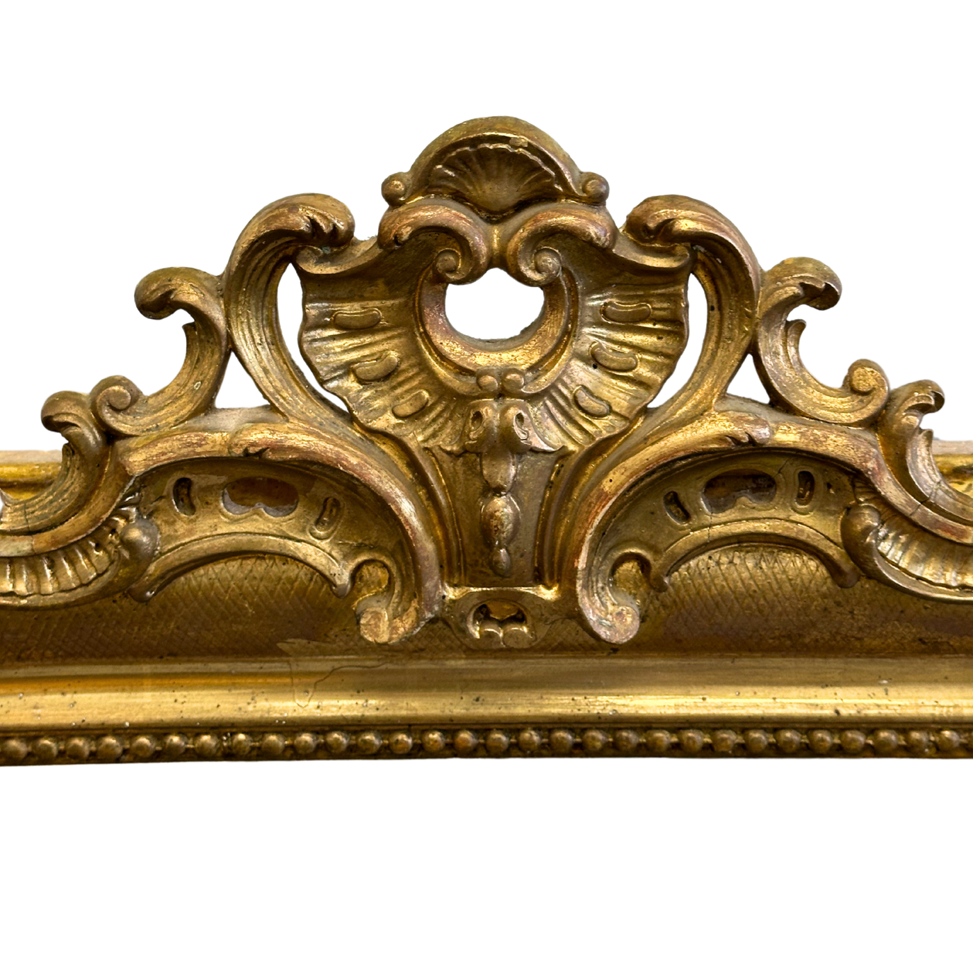 Antique Louis Philippe Gold Mirror with Crest