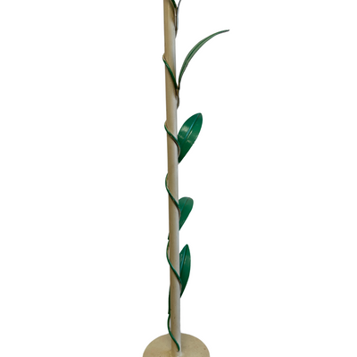 Vintage Floral Tole Floor Lamp with Table