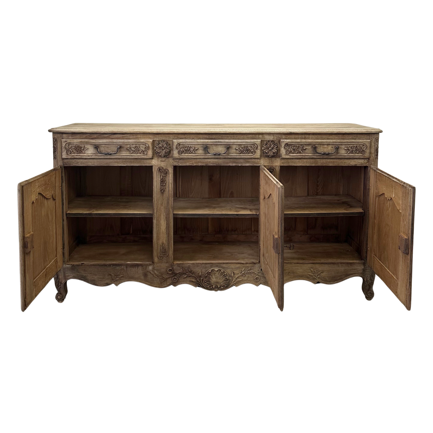 19th C. Louis XV Style Bleached Buffet