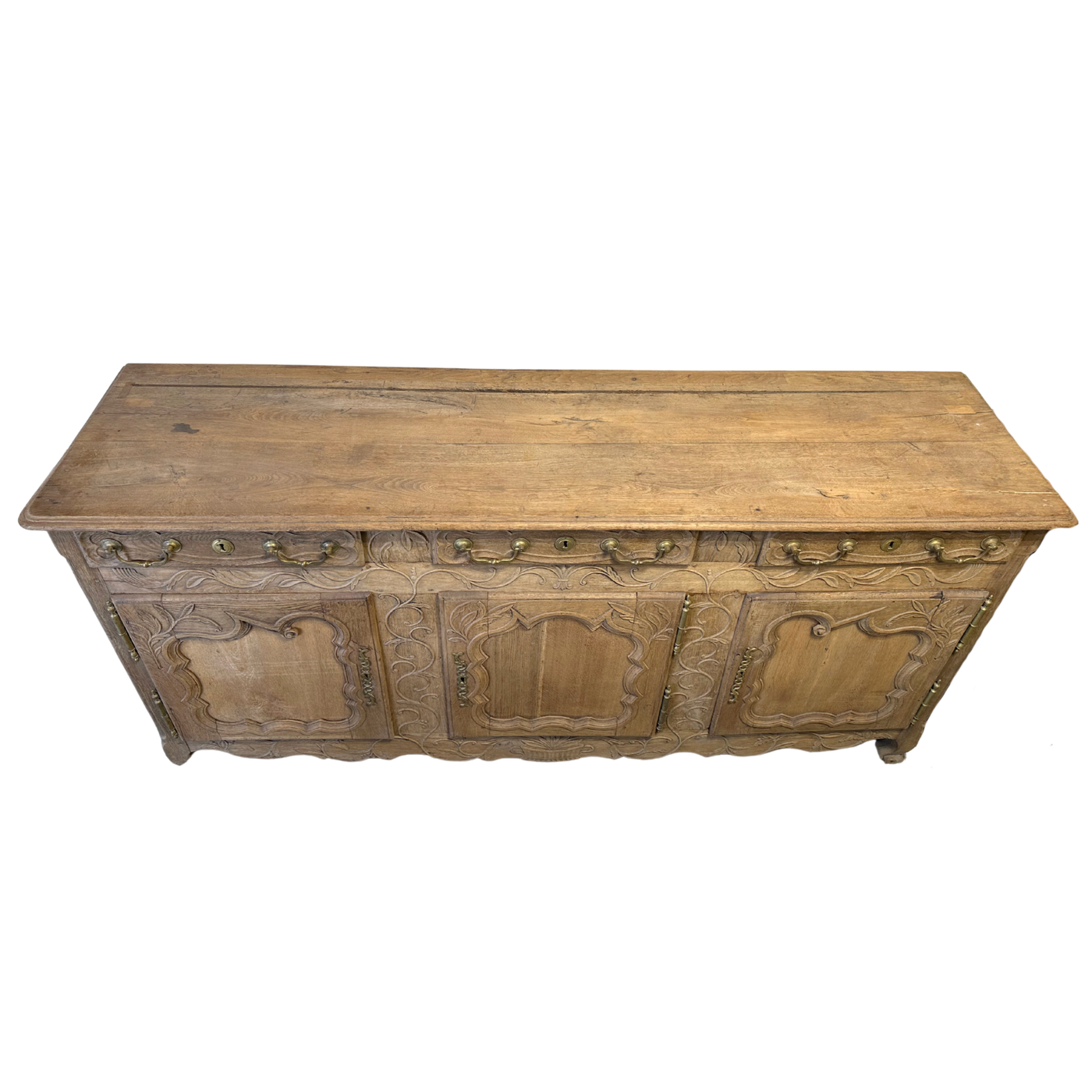 Mid 19th c. French Oak Sideboard with Intricate Carved Detail