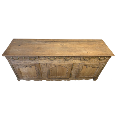 Mid 19th c. French Oak Sideboard with Intricate Carved Detail