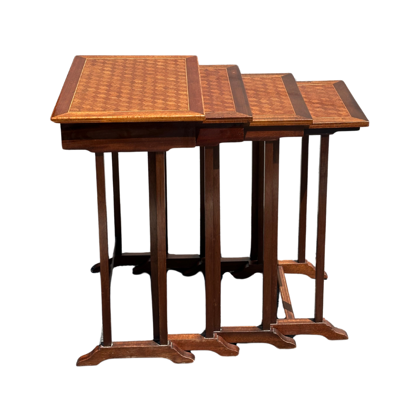 19th c. French Marquetry Nesting Tables