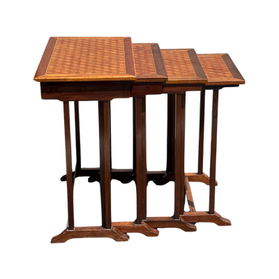 19th c. French Marquetry Nesting Tables