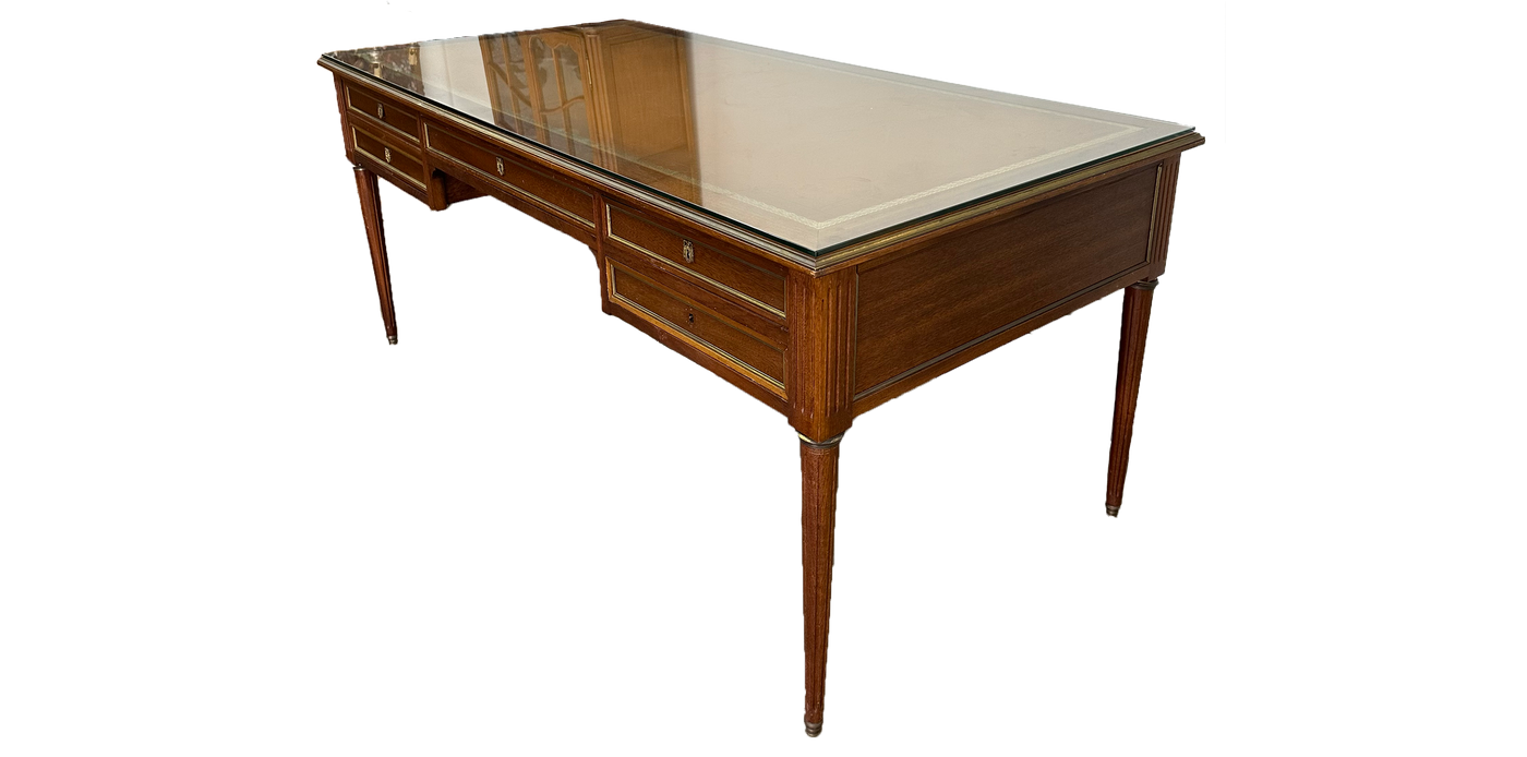Louis XVI Style Antique French Partners Desk