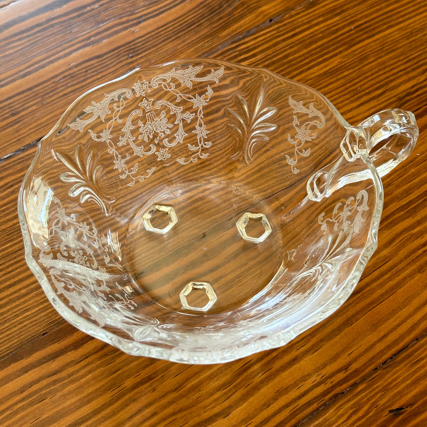 Fostoria 'Navarre' Crystal Handled Dish