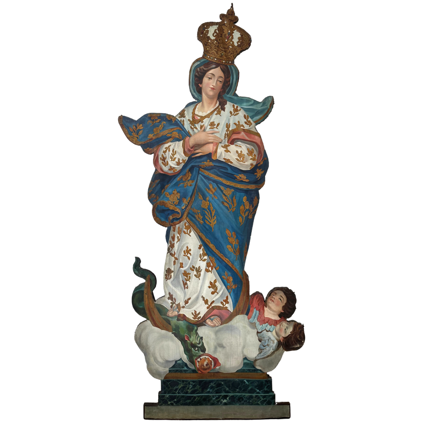 Italian Virgin Mary Painting c. 1860
