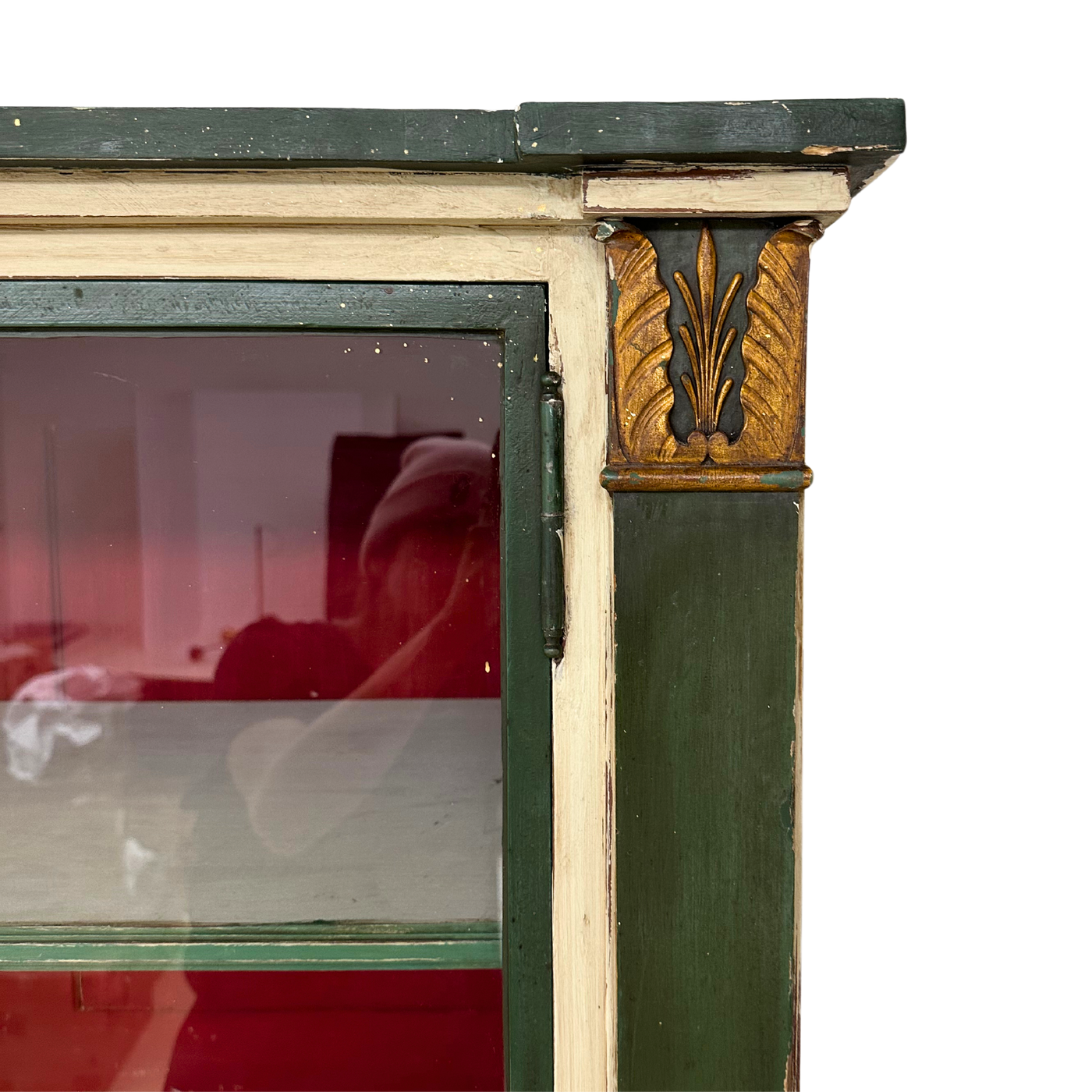 Hand-Painted Antique French Vitrine