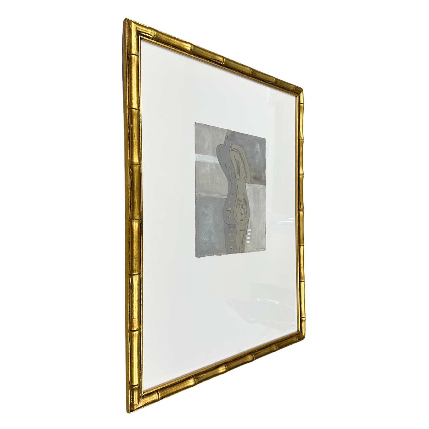 Johnston Burkhardt  Art x Nude I in Vintage Gold Bamboo Frame