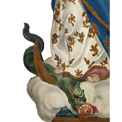 Italian Virgin Mary Painting c. 1860