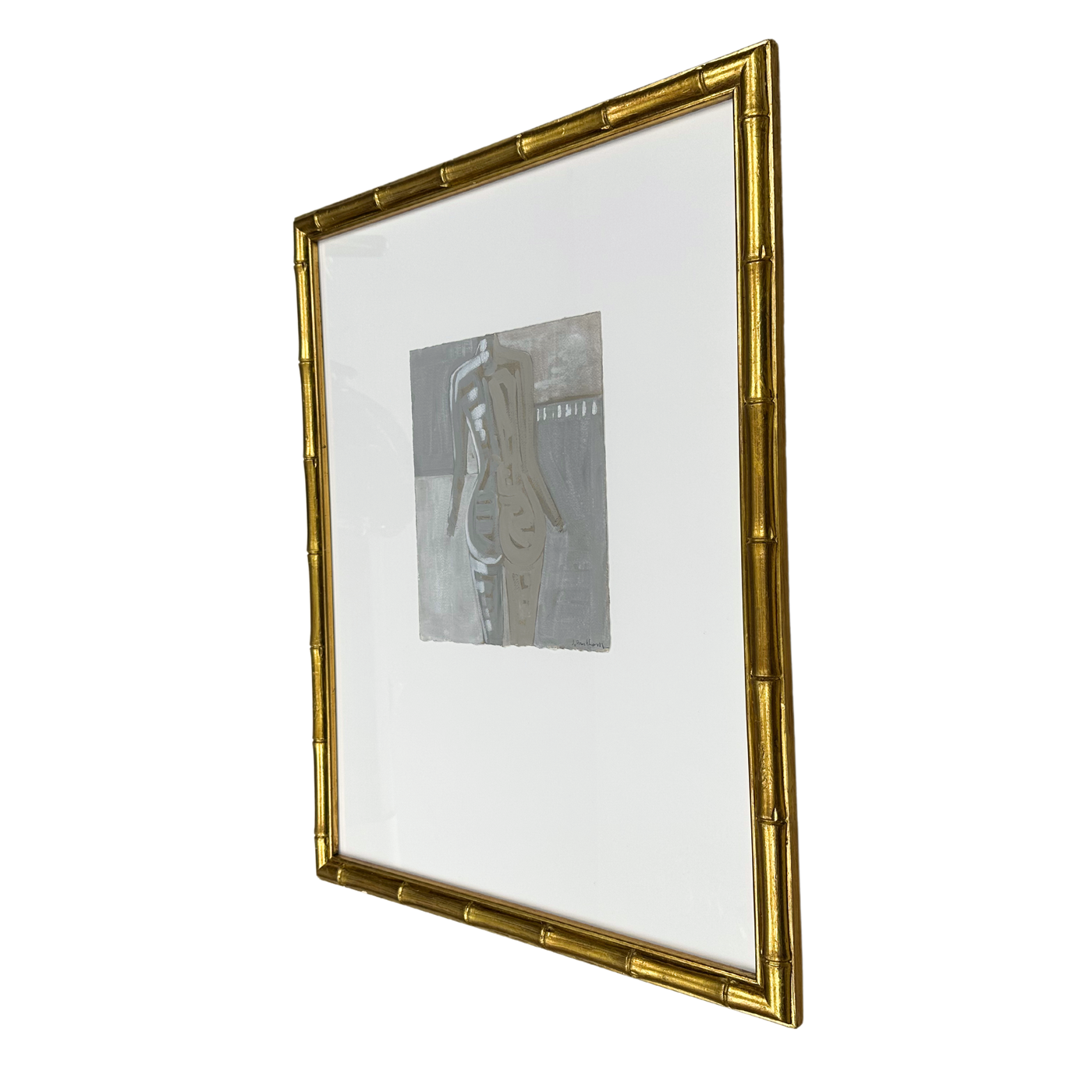 Johnston Burkhardt  Art x Nude II in Vintage Gold Bamboo Frame