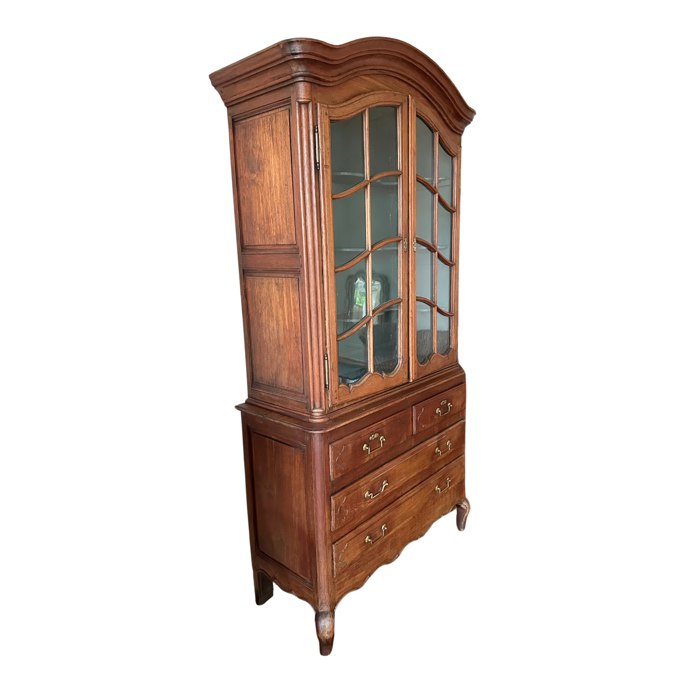 18th C. French Cabinet with Blue Interior