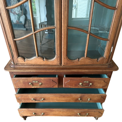 18th C. French Cabinet with Blue Interior