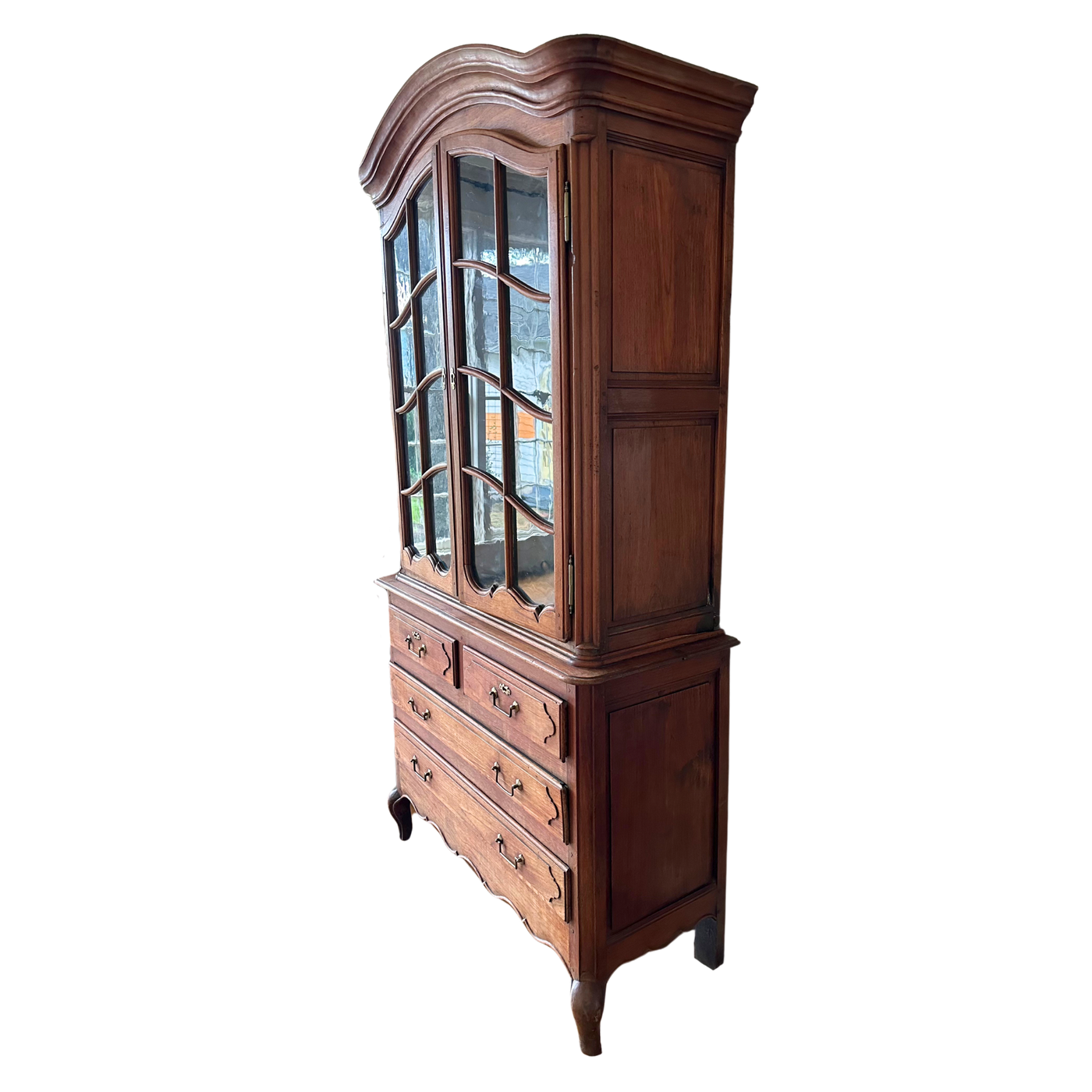 18th C. French Cabinet with Blue Interior