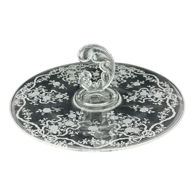 Vintage Fostoria 'Romance' Crystal Serving Tray