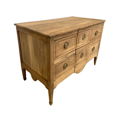 Louis XVI Period Bleached Walnut Commode with Original Hardware