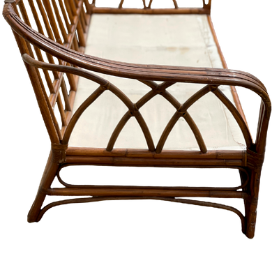 Vintage Rattan 3-Seat Sofa