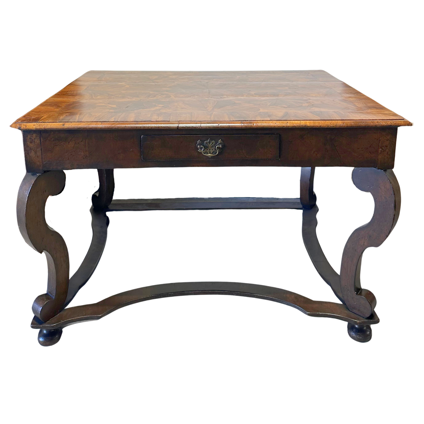 Antique Table with Intricate Inlay