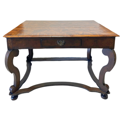 Antique Table with Intricate Inlay