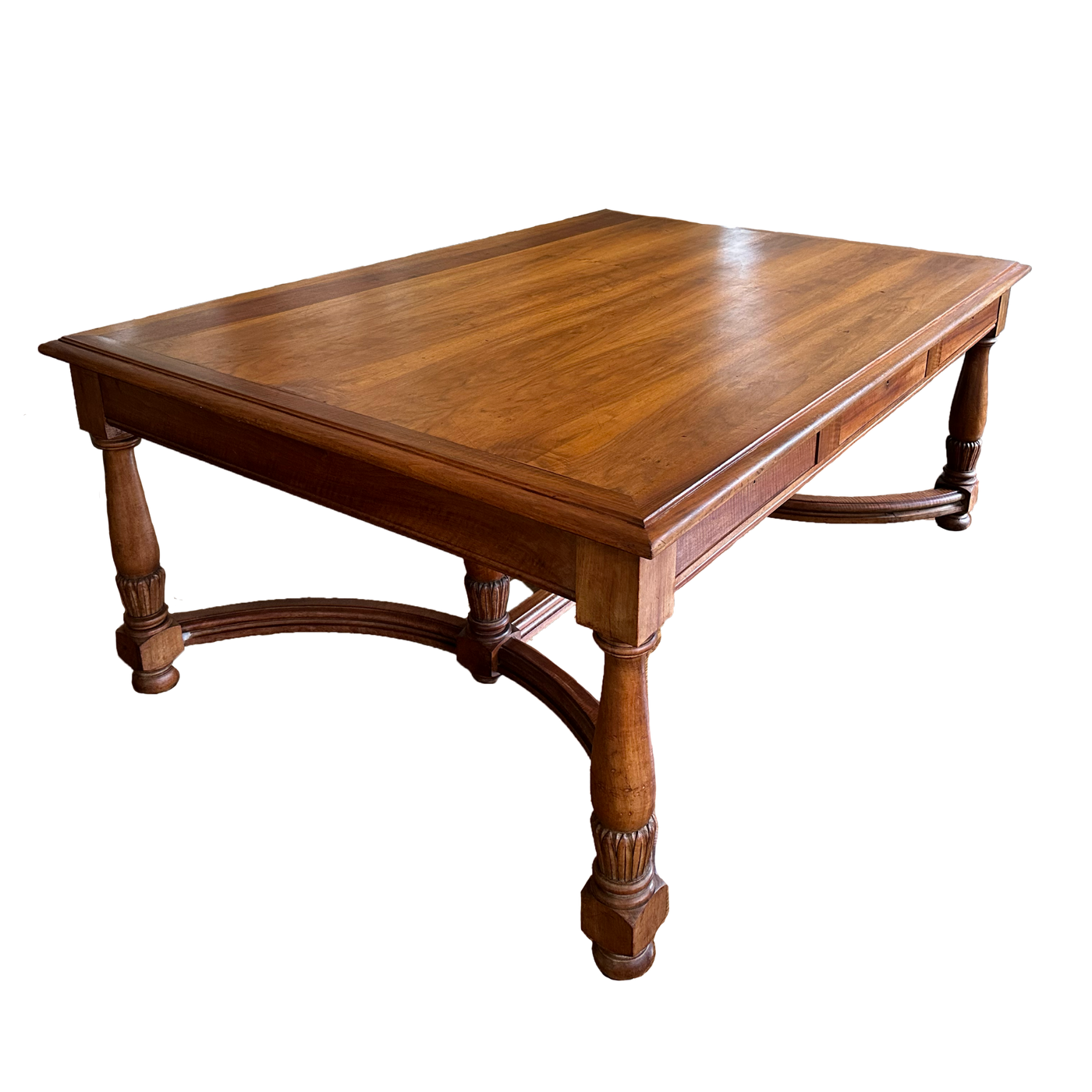 Large Antique French Writing Table / Partners Desk