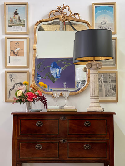 Vintage Plaster Column Lamp, Rewired