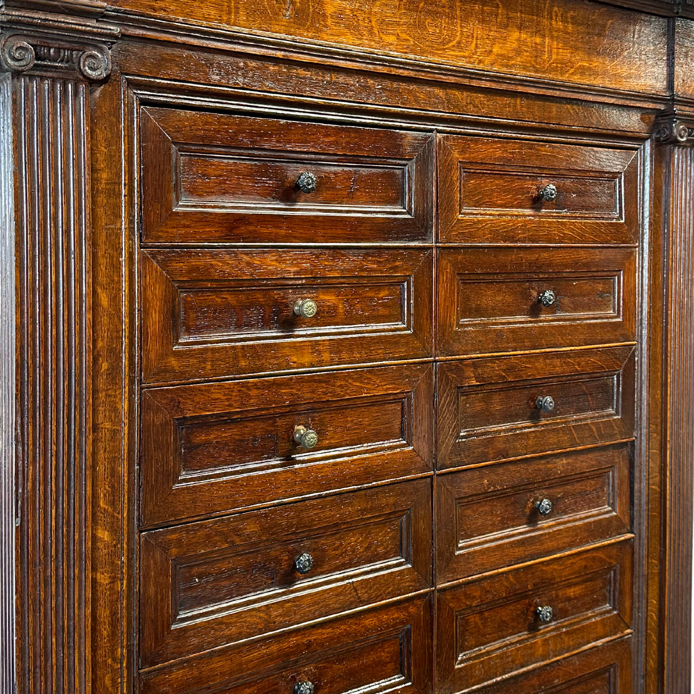 Unique 18th c. 10-Drawer Cabinet