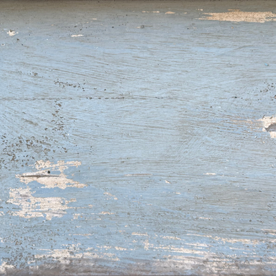 Pair of Light Blue Distressed Demilune Tables