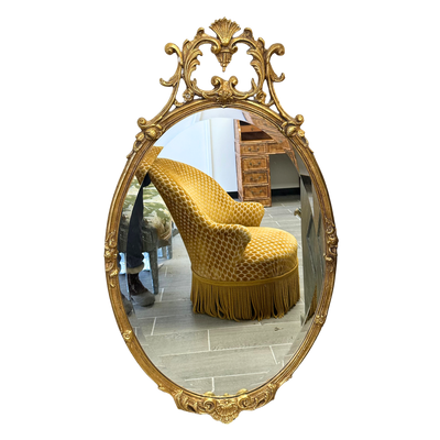 Vintage Friedman Brothers Gilded Oval Mirror