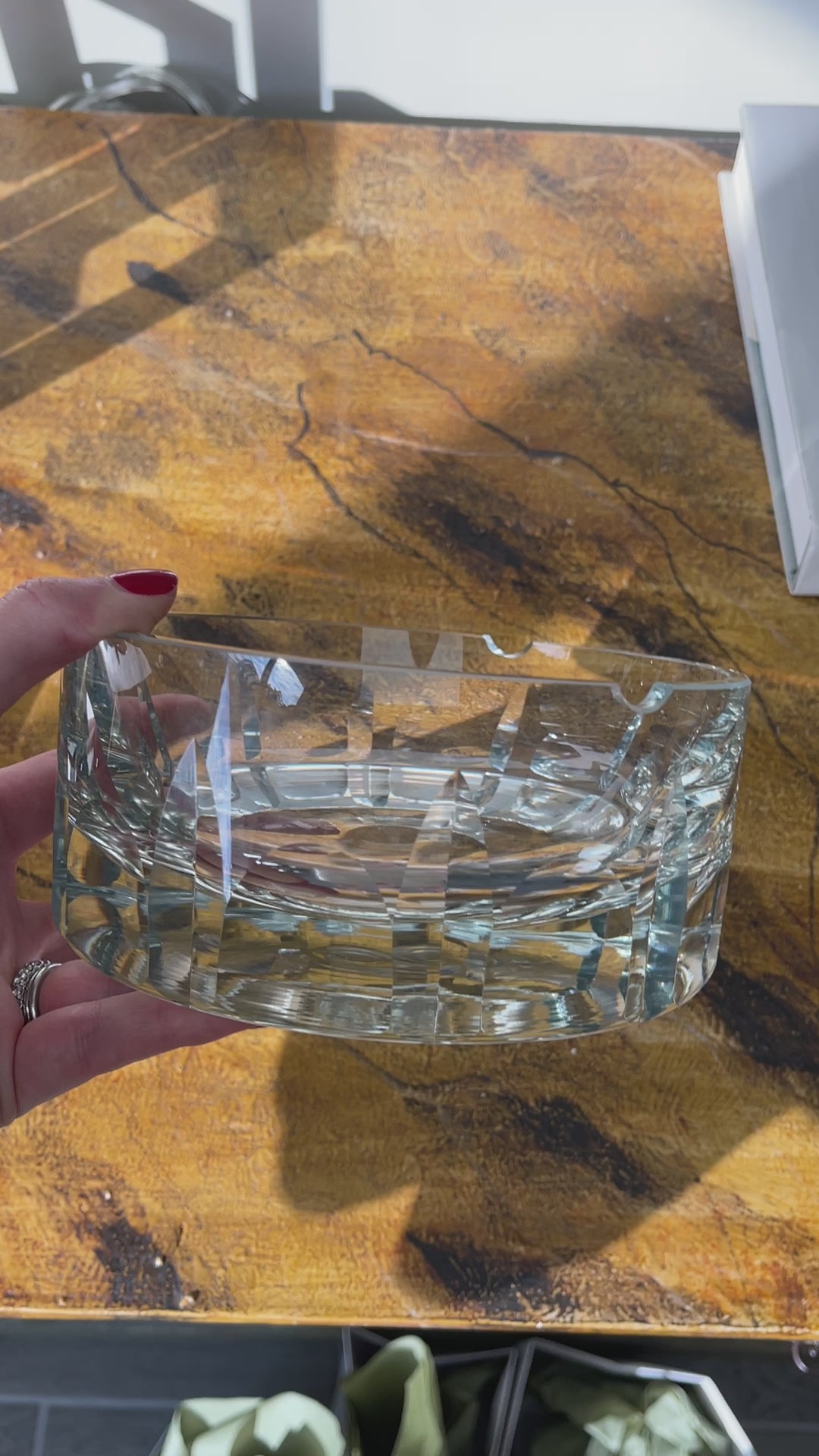 Heavy Cut Crystal Ash Tray