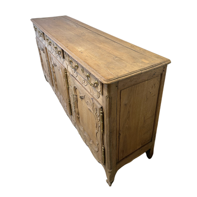 Mid 19th c. French Oak Sideboard with Intricate Carved Detail