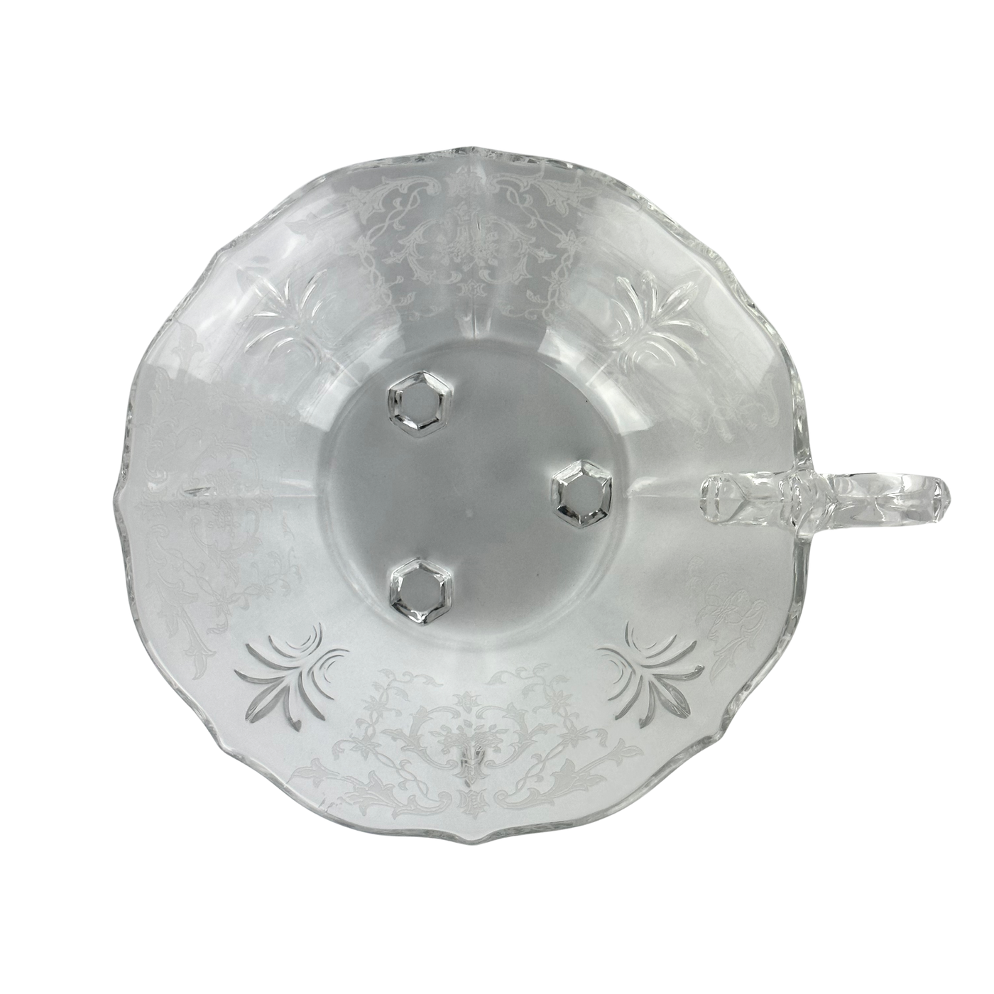 Fostoria 'Navarre' Crystal Handled Dish