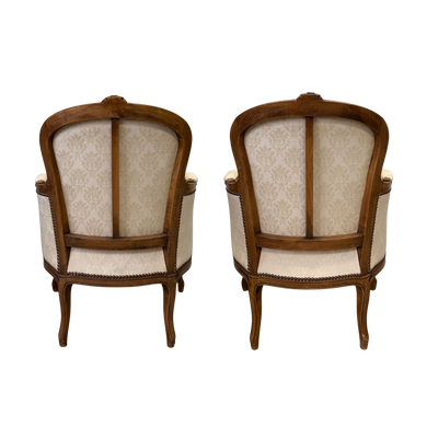 Pair of Vintage French Yellow Chairs