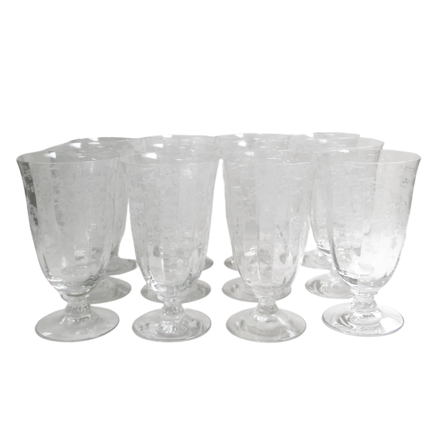 Vintage Fostoria Navarre Crystal Iced Tea Glasses, Set of 10