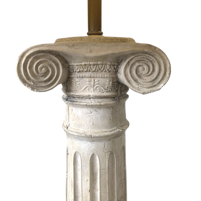 Vintage Plaster Column Lamp, Rewired